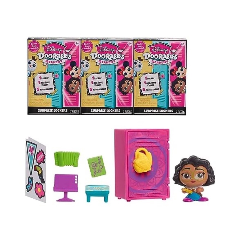 Disney Doorables Academy Surprise Locker (3-Pack) - NIB